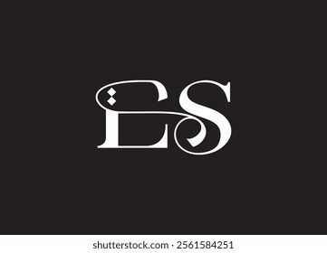 ES Letter logo design and company logo
