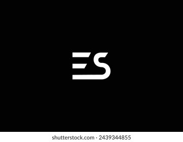 ES Letter Logo Design Creative Modern Letters Vector Icon Logo