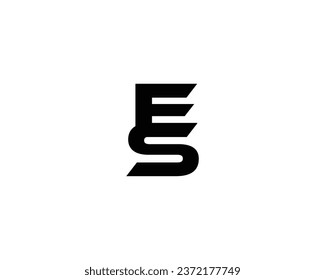 ES Letter Logo Design Element