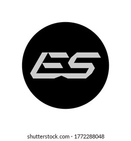 ES Letter Logo Design With Simple style