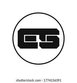 ES Letter Logo Design With Simple style