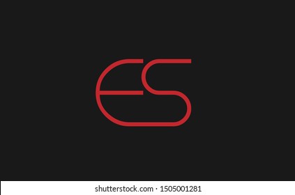 ES letter Logo Design Template Vector