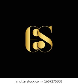 ES Letter Logo Design Template Vector