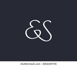 ES Letter Logo Design Template Vector