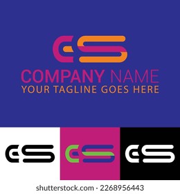 ES letter logo design templates. For any institute or company whose start letter is E  S. Clean minimal and creative logo design template