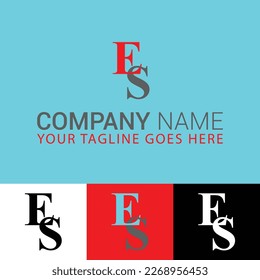 ES letter logo design templates. For any institute or company whose start letter is E  S. logo design templates