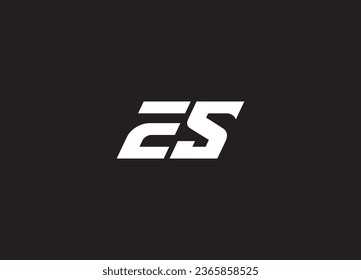 ES Letter Logo Design Vector Template. Alphabet Initial Letter ES Logo Design With Glossy Reflection Business Illustration.