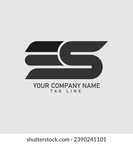 ES Letter Logo design vector