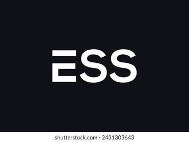 ES Letter Logo Design Vector Template. Abstract Letter ESS Logotype Concept