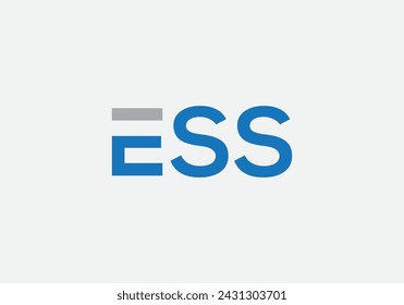 ES Letter Logo Design Vector Template. Abstract Letter ESS Logotype Concept