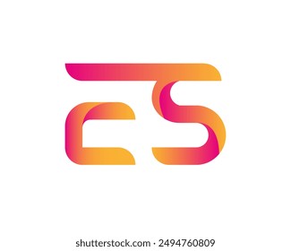 es letter logo. es logo design vector illustration