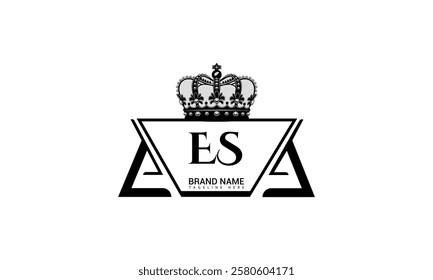 ES letter logo design with white background in Illustrator. Vector logo, calligraphy design for logos, posters, invitations etc.