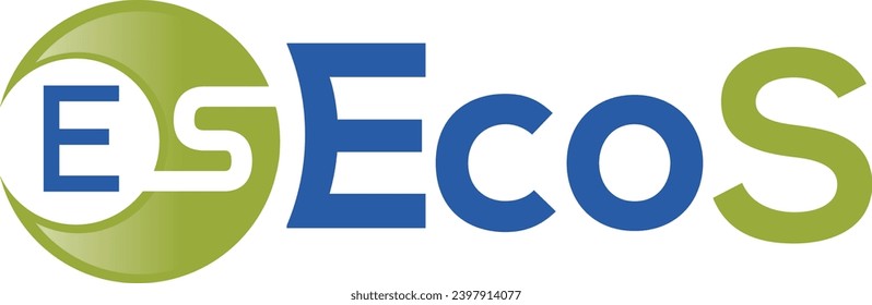 ES letter logo in round shape