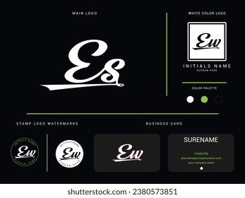 es, es letter logo, signature es luxury logo icon vector for finance or business