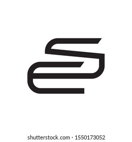 ES letter logo template vector icon design