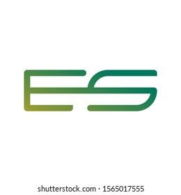 ES letter logo template vector icon design
