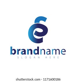 eS letter rounded logo vector stock template