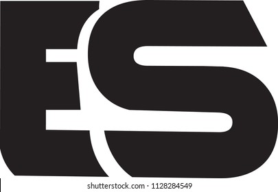 es letter vector logo