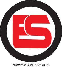 es letter vector logo