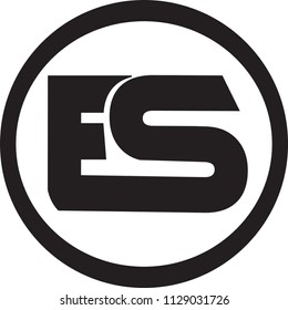 es letter vector logo