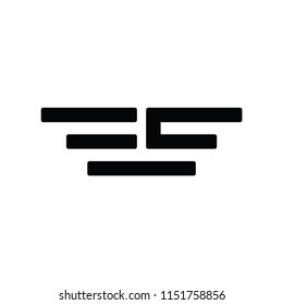 es letter vector logo