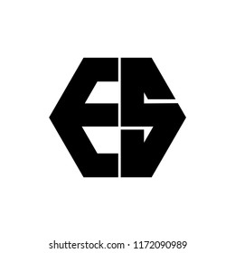 es letter vector logo