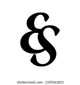 es letter vector logo