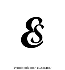es letter vector logo