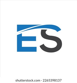 es letter vector template design
