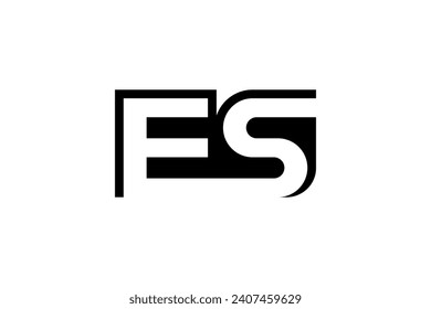 ES letters monogram, company logo design.