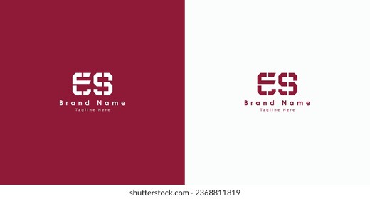 ES Letters vector logo design