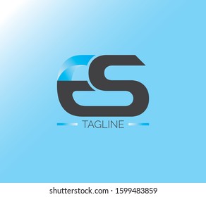 ES Linked Letter Logo Design