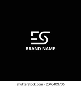 ES- logo design concept template
