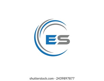 ES Logo Design , Creative Minimalist Letter EF Logo Design