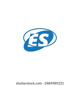  ES Logo Design, ES Letter Logo Design Vector Template. ES Alphabet Initial Letter 