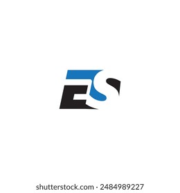  ES Logo Design, ES Letter Logo Design Vektorgrafik Vorlage. ES Alphabet Anfangsbuchstabe 