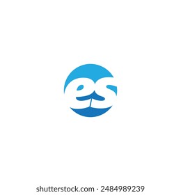  ES Logo Design, ES Letter Logo Design Vektorgrafik Vorlage. ES Alphabet Anfangsbuchstabe 