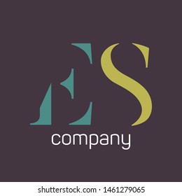 ES logo design. Monogram. Letters E and S. Company logo.