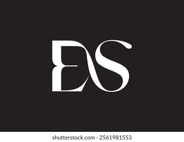 ES logo Design Template Vector Graphic Branding Element.
