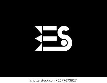 ES Logo Design Template Vector Graphic Branding Element.
