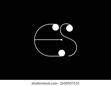 Vetor de design do logotipo ES Elegante Monograma Design de logotipo