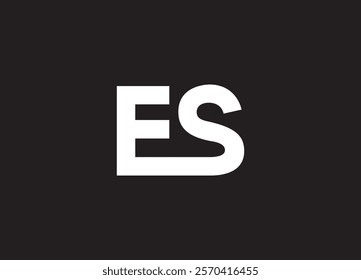 ES logo design vector initial design
