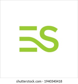 ES logo design vector sign 
