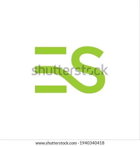 ES logo design vector sign  Stock fotó © 