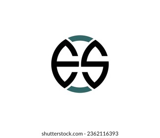 ES logo design vector template