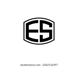 ES logo design vector template