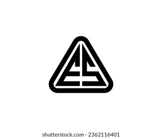 ES logo design vector template