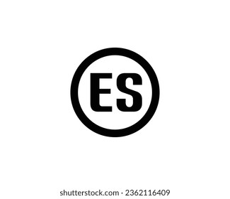 ES logo design vector template