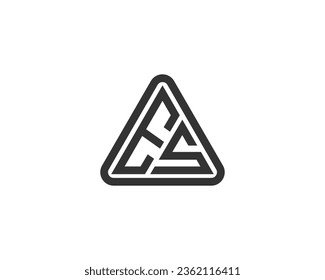 ES logo design vector template