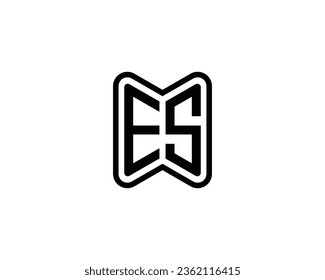 ES logo design vector template